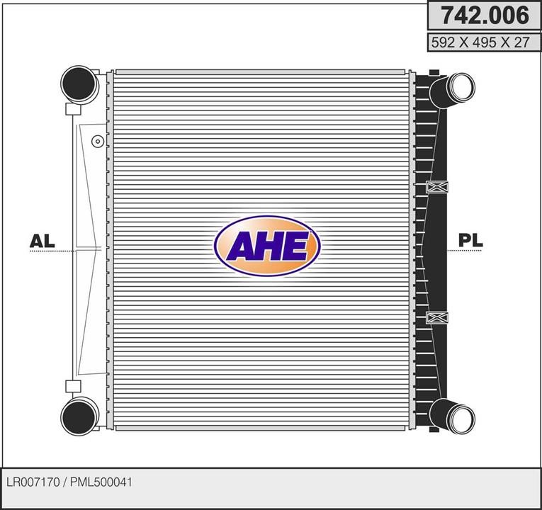 AHE 742006 Intercooler, charger 742006