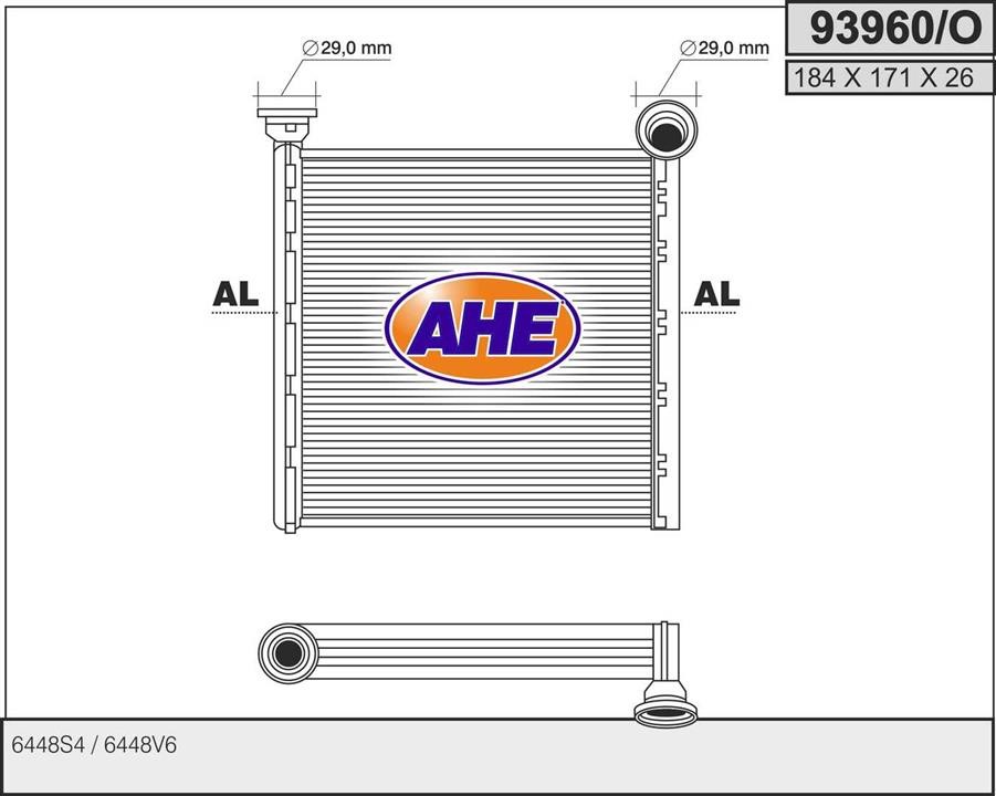 AHE 93960/O Heat exchanger, interior heating 93960O