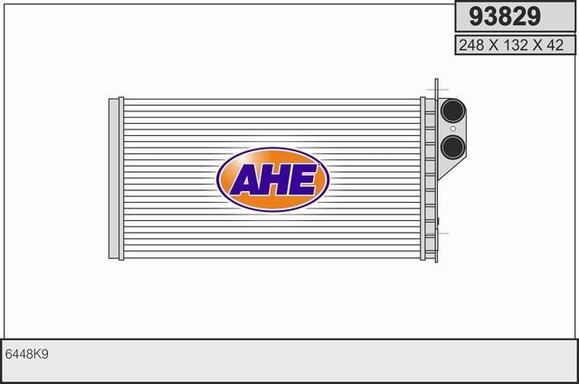 AHE 93829 Heat exchanger, interior heating 93829
