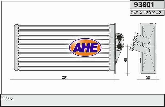 AHE 93801 Heat exchanger, interior heating 93801