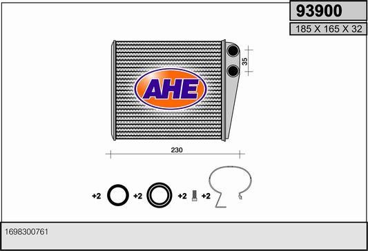 AHE 93900 Heat exchanger, interior heating 93900