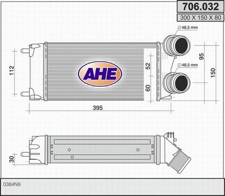 AHE 706.032 Intercooler, charger 706032
