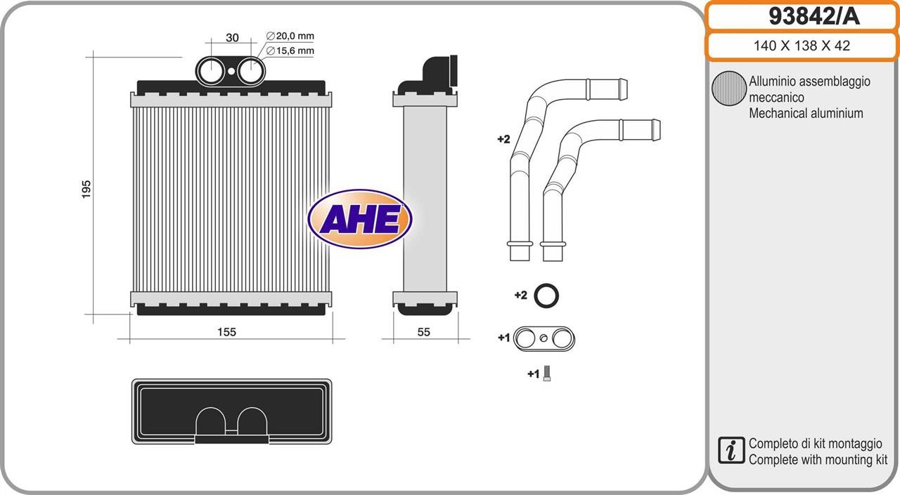 AHE 93842/A Heat exchanger, interior heating 93842A