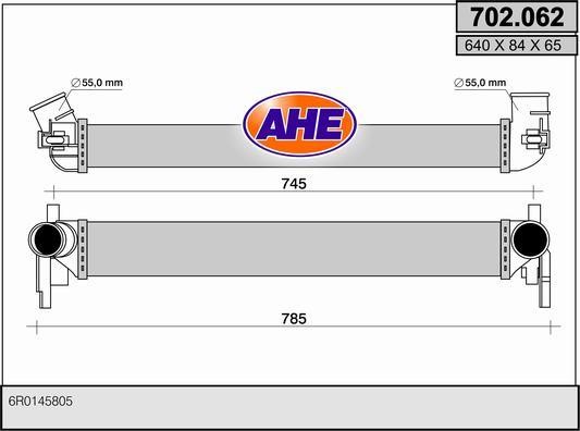 AHE 702.062 Intercooler, charger 702062