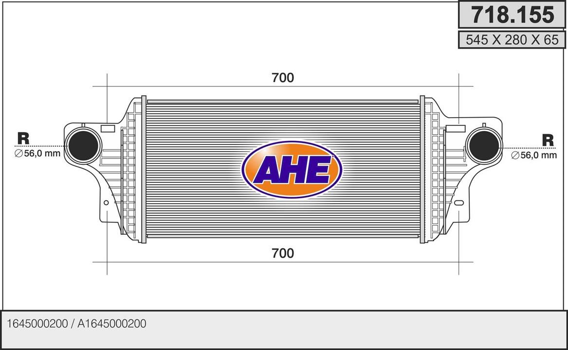 AHE 718.155 Intercooler, charger 718155