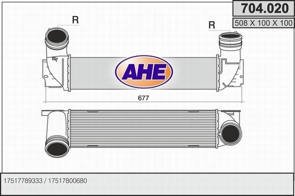 AHE 704.020 Intercooler, charger 704020