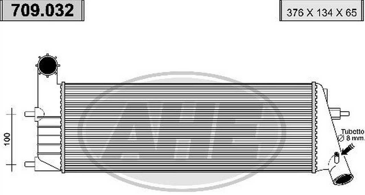 AHE 709.032 Intercooler, charger 709032