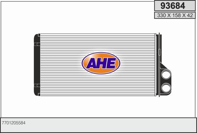 AHE 93684 Heat exchanger, interior heating 93684