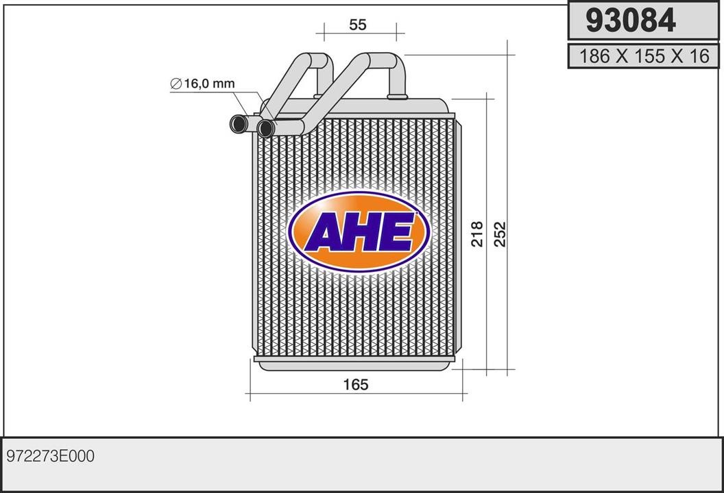 AHE 93084 Heat exchanger, interior heating 93084