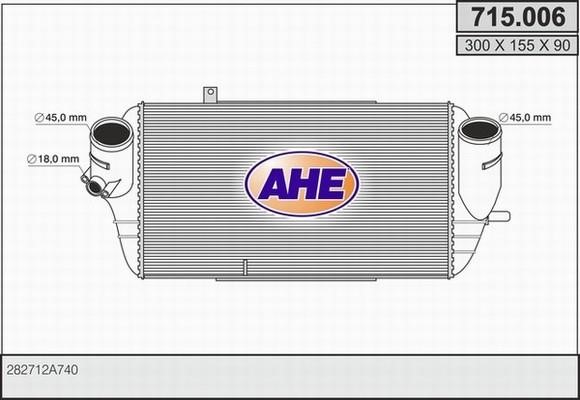 AHE 715006 Intercooler, charger 715006