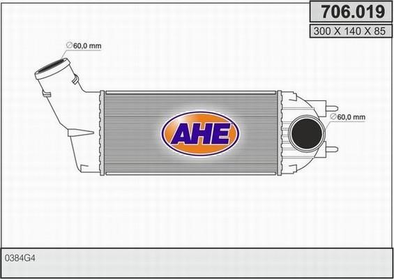 AHE 706.019 Intercooler, charger 706019