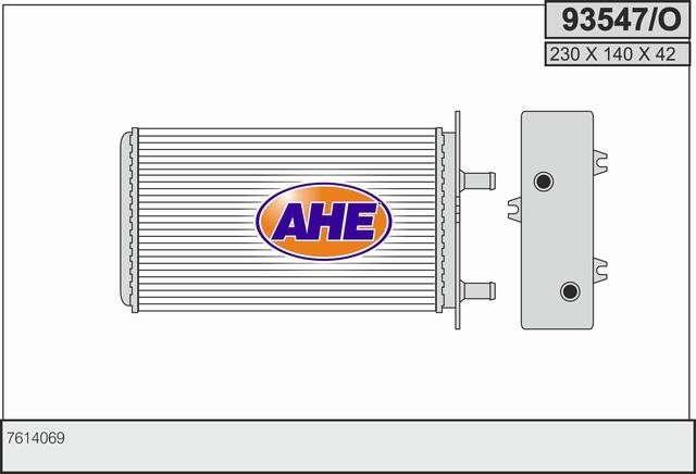 AHE 93547/O Heat exchanger, interior heating 93547O