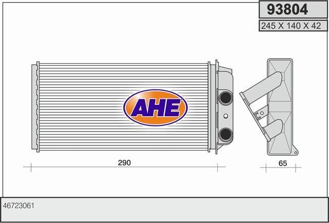 AHE 93804 Heat exchanger, interior heating 93804