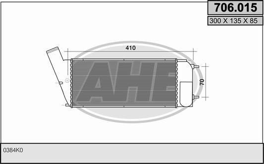 AHE 706.015 Intercooler, charger 706015
