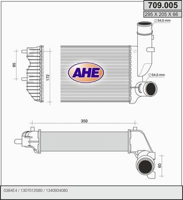 AHE 709.005 Intercooler, charger 709005