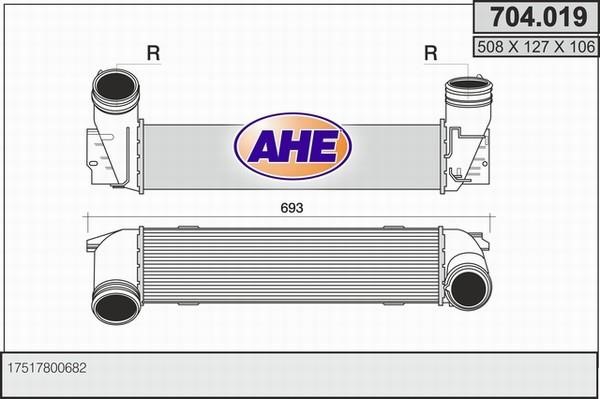 AHE 704.019 Intercooler, charger 704019