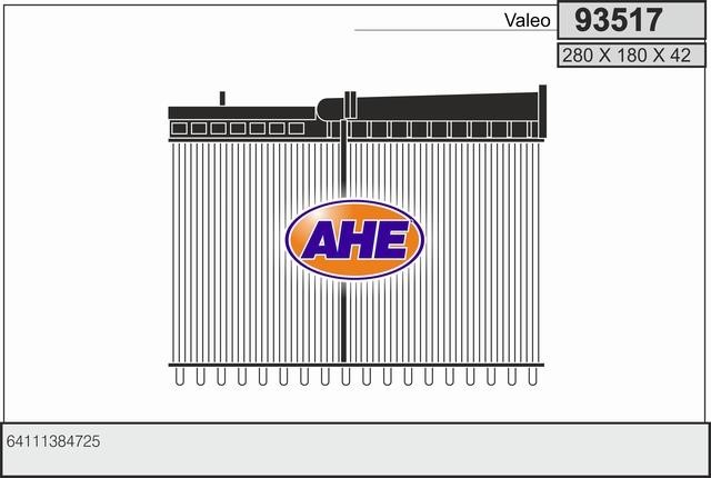 AHE 93517 Heat exchanger, interior heating 93517