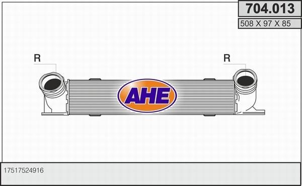 AHE 704.013 Intercooler, charger 704013