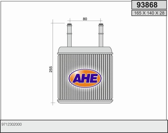 AHE 93868 Heat exchanger, interior heating 93868