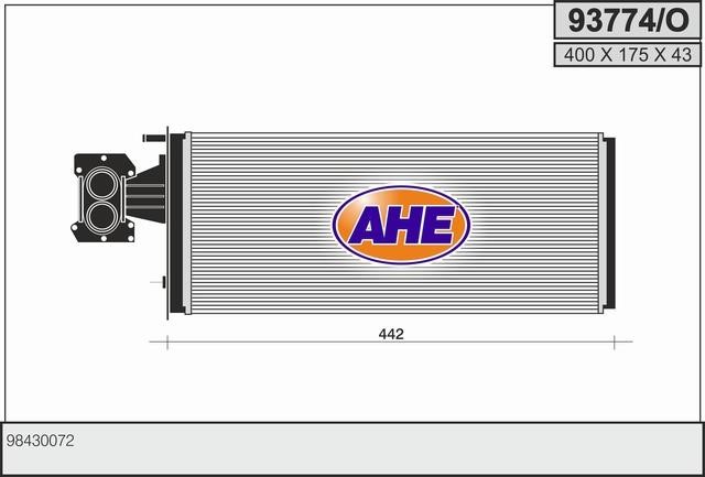 AHE 93774/O Heat exchanger, interior heating 93774O