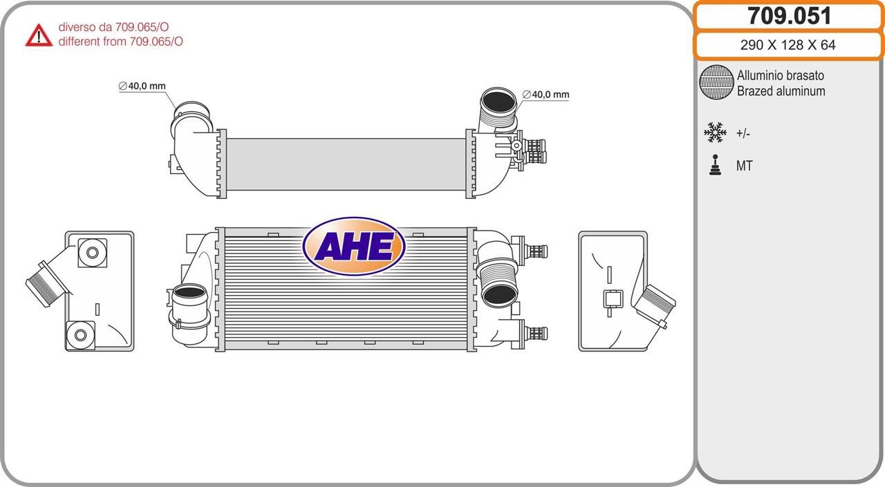 AHE 709.051 Intercooler, charger 709051