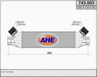 AHE 743.003 Intercooler, charger 743003