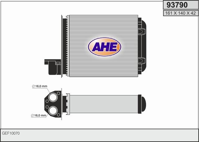 AHE 93790 Heat Exchanger, interior heating 93790