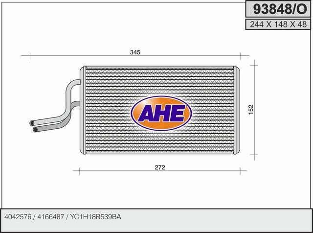 AHE 93848/O Heat exchanger, interior heating 93848O