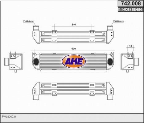 AHE 742008 Intercooler, charger 742008