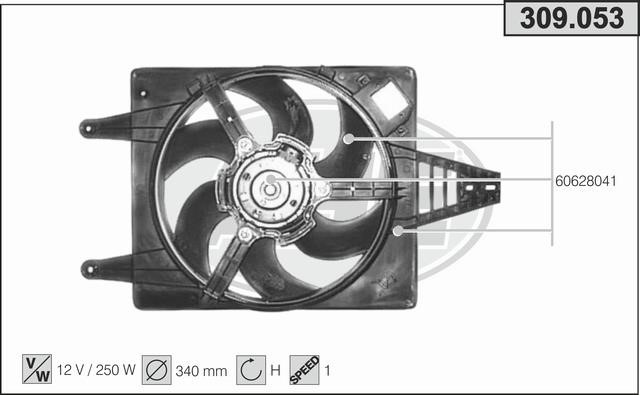 AHE 309.053 Fan, radiator 309053