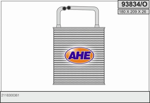 AHE 93834/O Heat exchanger, interior heating 93834O