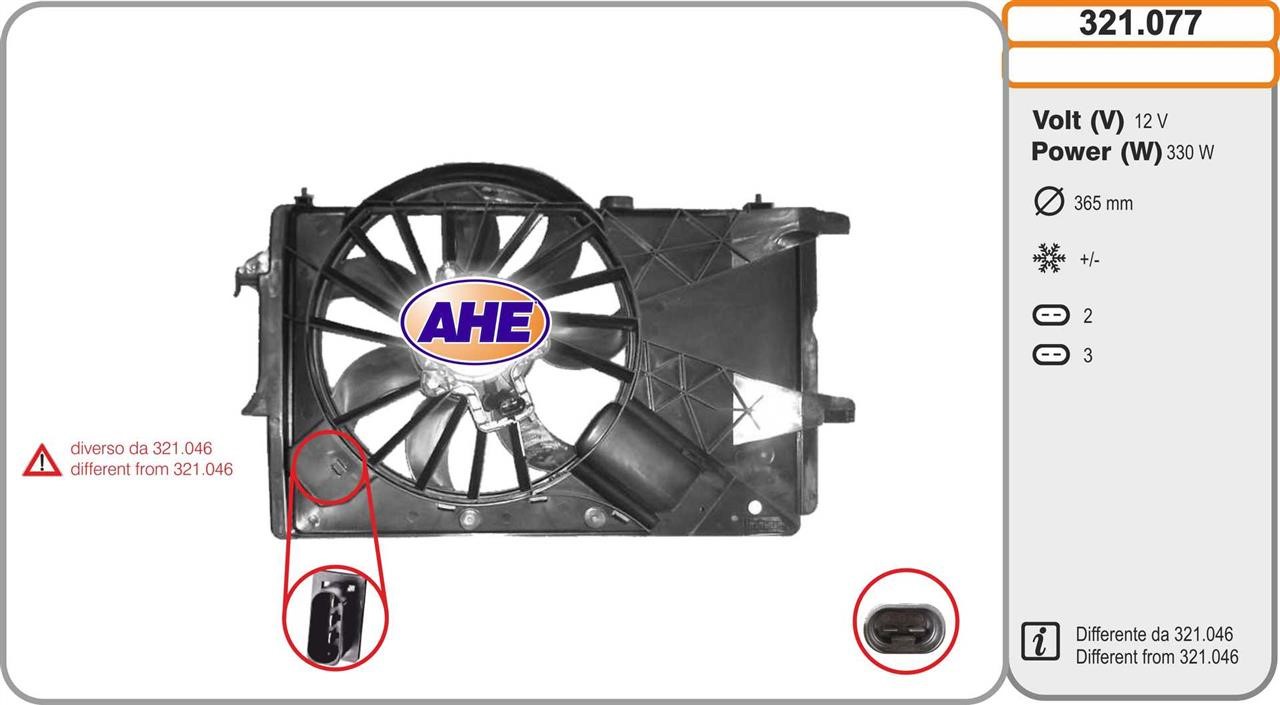 AHE 321.077 Fan, radiator 321077