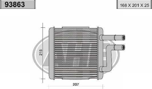 AHE 93863 Heat exchanger, interior heating 93863