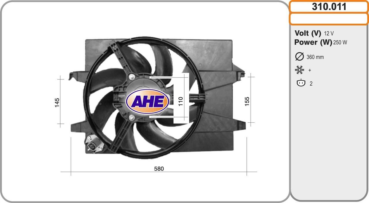 AHE 310.011 Fan, radiator 310011