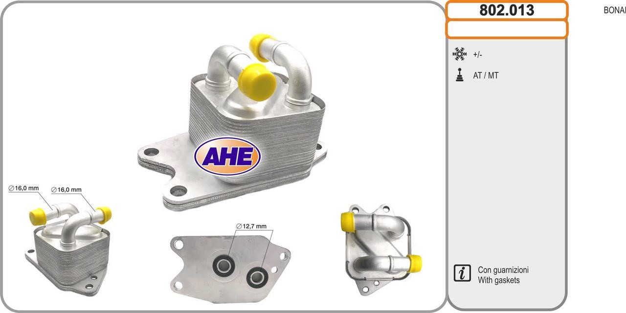 AHE 802.013 Oil Cooler, engine oil 802013