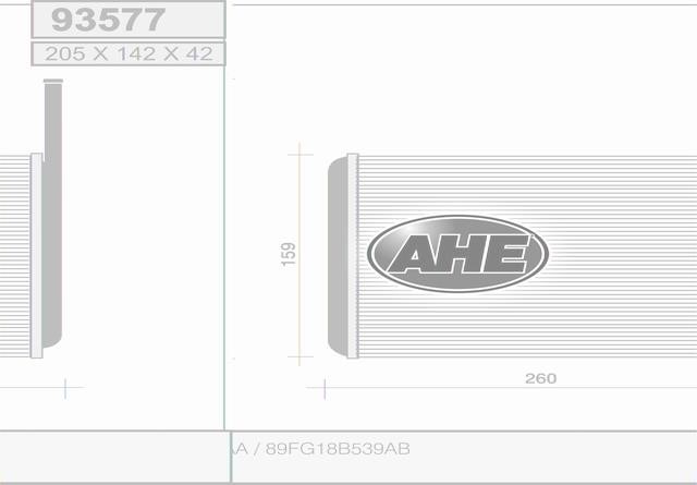 AHE 93577 Heat exchanger, interior heating 93577