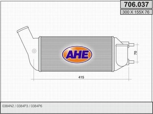 AHE 706.037 Intercooler, charger 706037