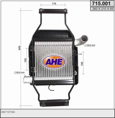 AHE 715.001 Intercooler, charger 715001