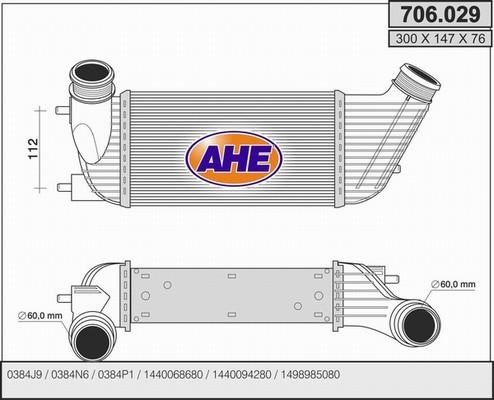 AHE 706.029 Intercooler, charger 706029