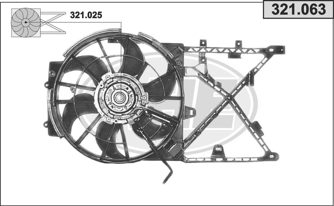 AHE 321.063 Fan, radiator 321063