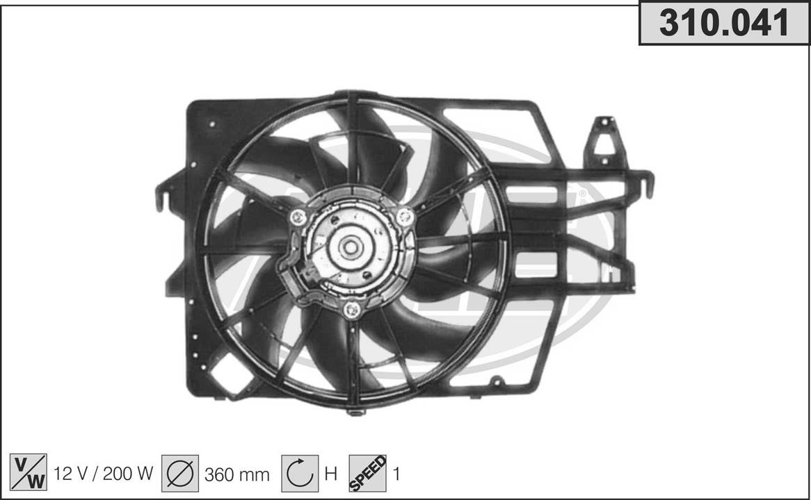 AHE 310.041 Fan, radiator 310041