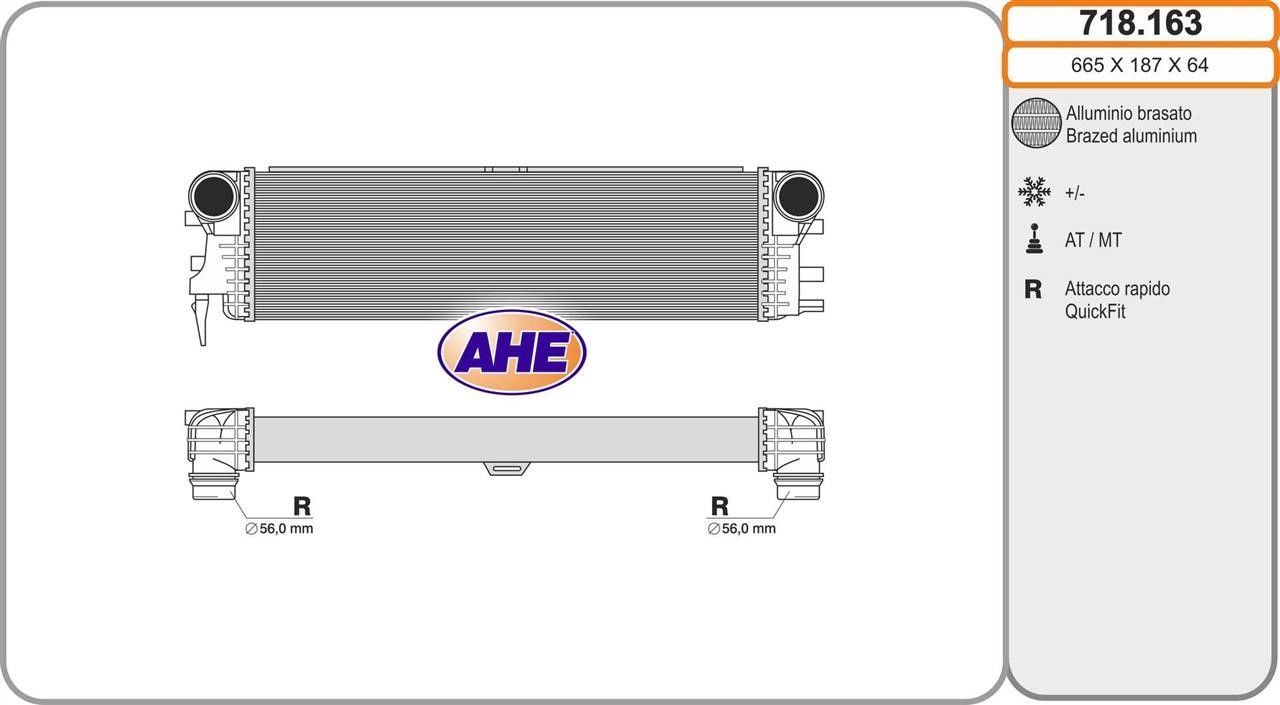AHE 718.163 Intercooler, charger 718163