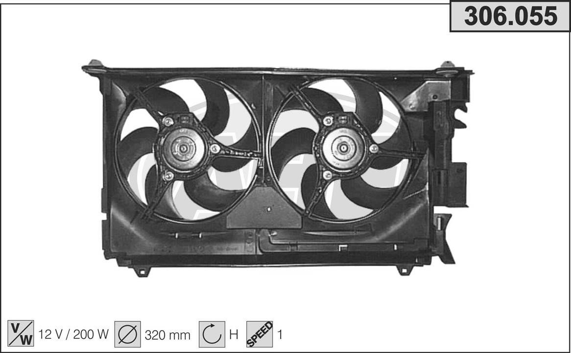 AHE 306.055 Fan, radiator 306055