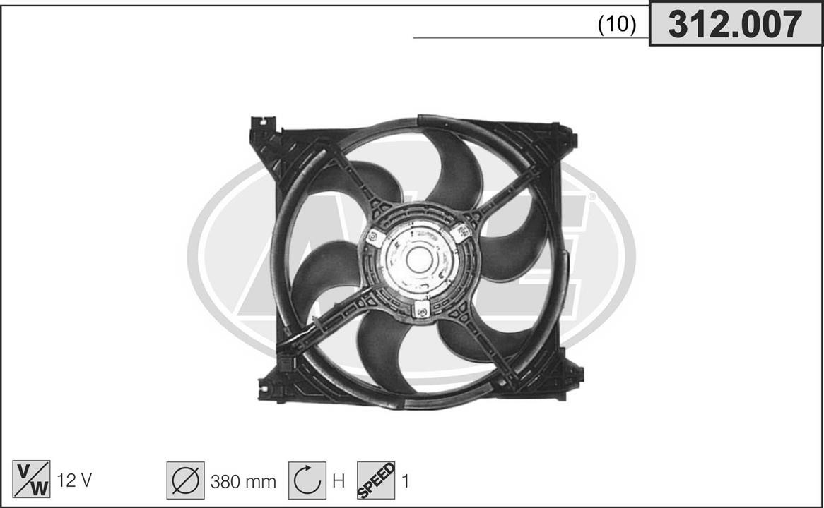 AHE 312.007 Fan, radiator 312007