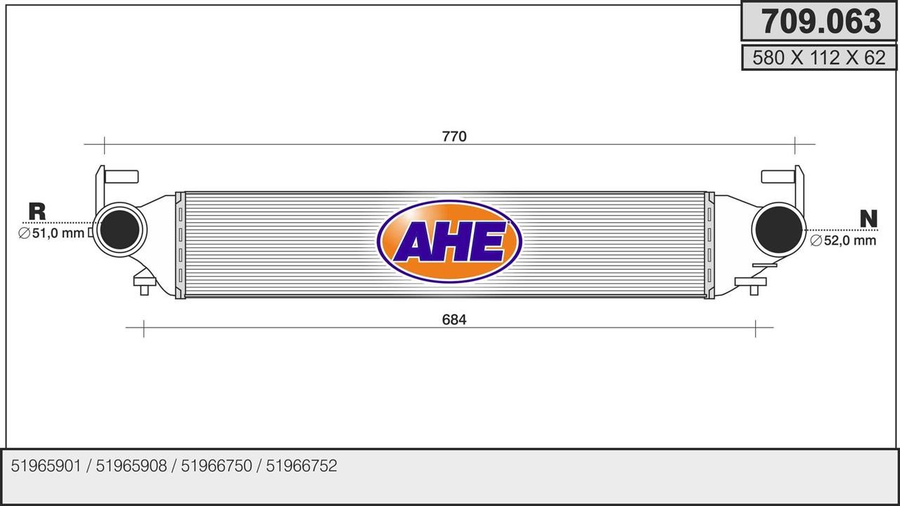 AHE 709.063 Intercooler, charger 709063
