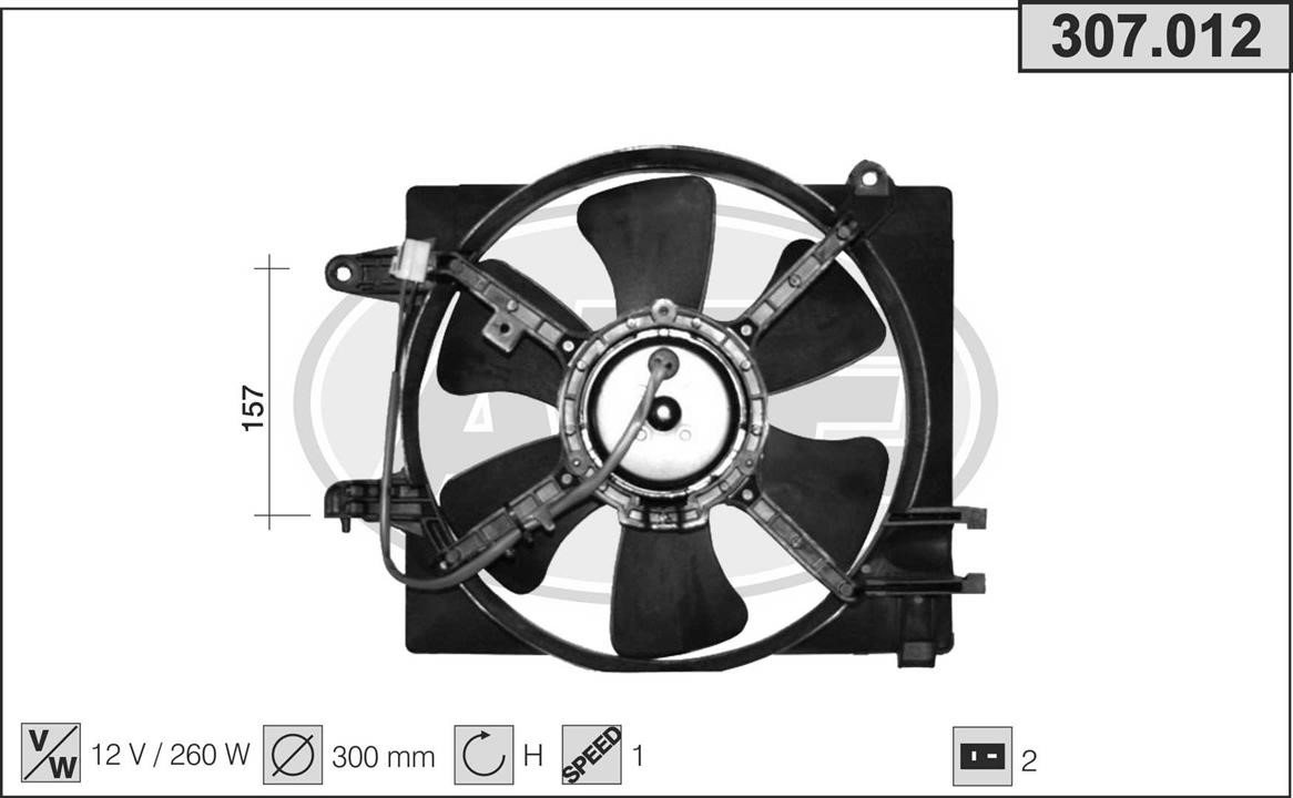 AHE 307.012 Fan, radiator 307012