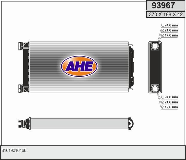 AHE 93967 Heat exchanger, interior heating 93967