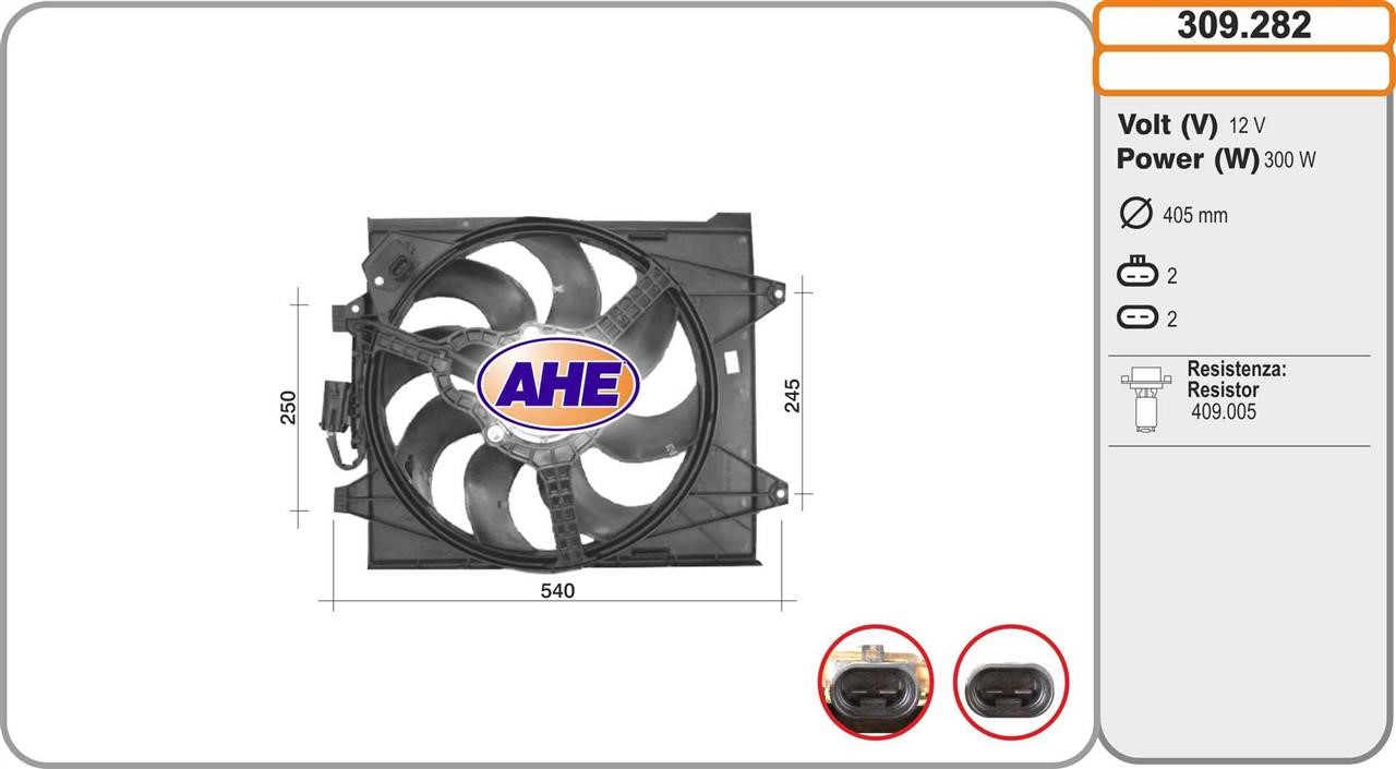 AHE 309.282 Fan, radiator 309282
