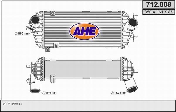 AHE 712.008 Intercooler, charger 712008