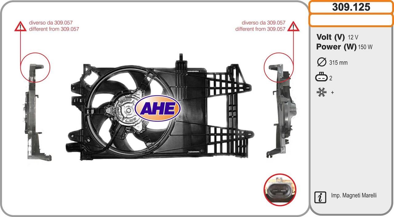 AHE 309.125 Fan, radiator 309125